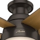 preview thumbnail 15 of 39, Hunter 46" Anslee Low Profile Ceiling Fan with LED Light Kit and Pull Chain