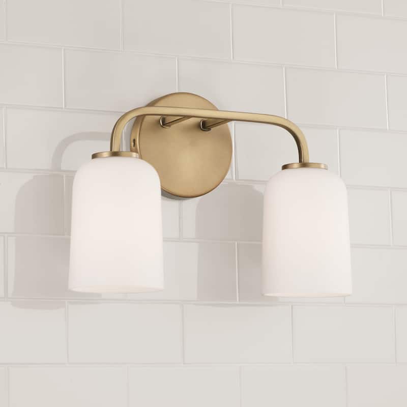 Lawson 2-light Bath/ Vanity Fixture w/ Soft White Glass
