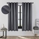 preview thumbnail 163 of 168, Superior Linen Washable Room Darkening Curtains, Set of 2 Panels 52" x 63" - Charcoal