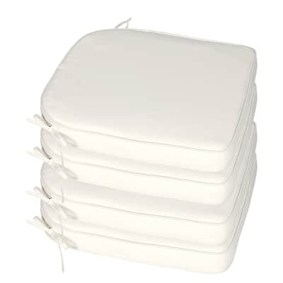 Aoodor Outdoor Dining Chair Cushions Set of 4, Outdoor Chair Pads with Ties, 20 x 19 inch - 20"x19"