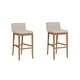 preview thumbnail 117 of 115, Gracie Modern Bar Stool, Boucle Upholstered Chair and Brushed Wooden Legs