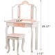 preview thumbnail 23 of 25, Girls Vanity Table with Mirror and Drawer