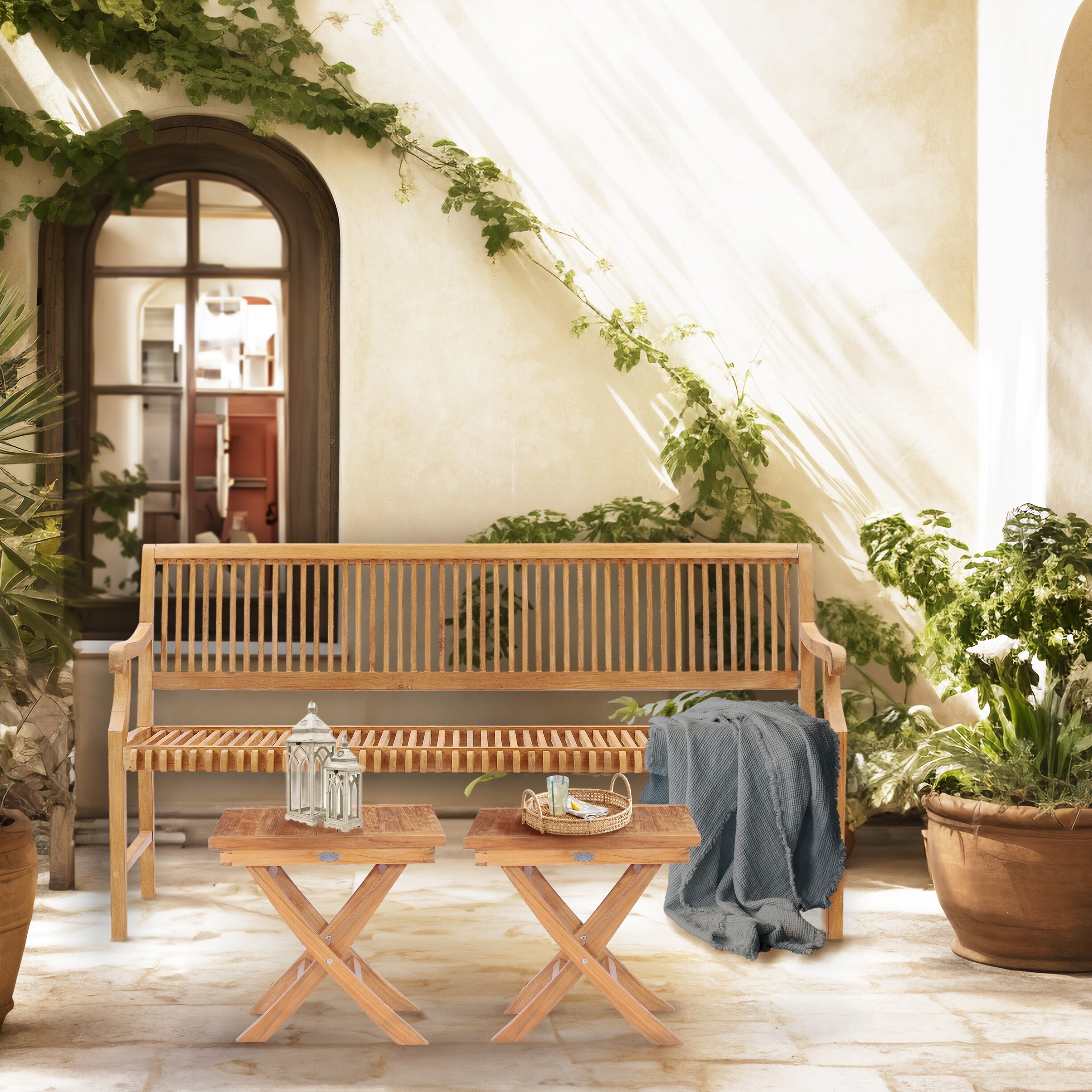 Teak Outdoor Benches Bed Bath Beyond