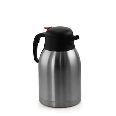 MegaChef 2 Quart Stainless Steel Thermal Beverage Carafe for Coffee and Tea