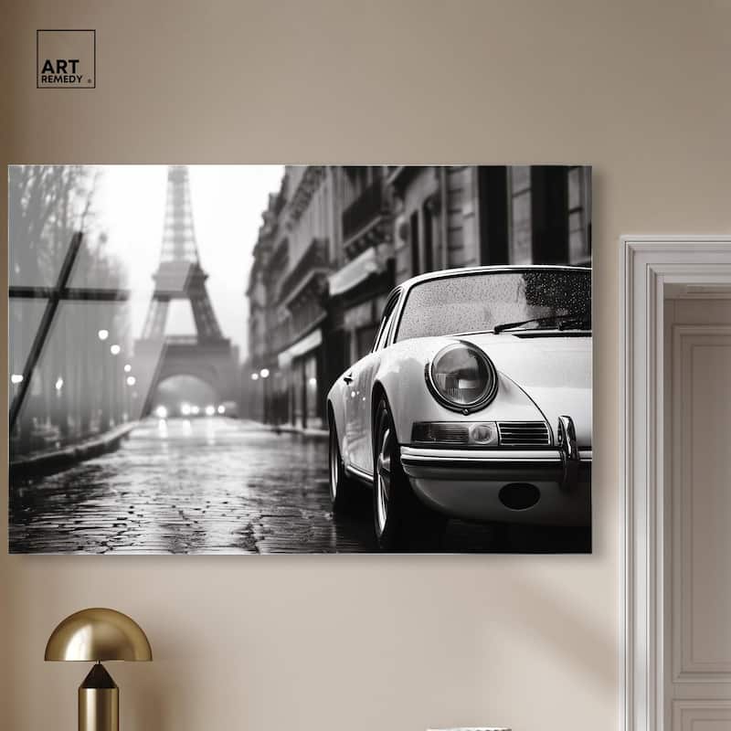 Rainy Day Paris Acrylic by Art Remedy, Ready to Hang