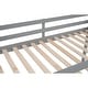 preview thumbnail 6 of 30, Twin Size Wood Loft Bed with Flexible Ladder Placement, Guardrails, and Slide - Gray, Space-Saving Design for Play and Rest