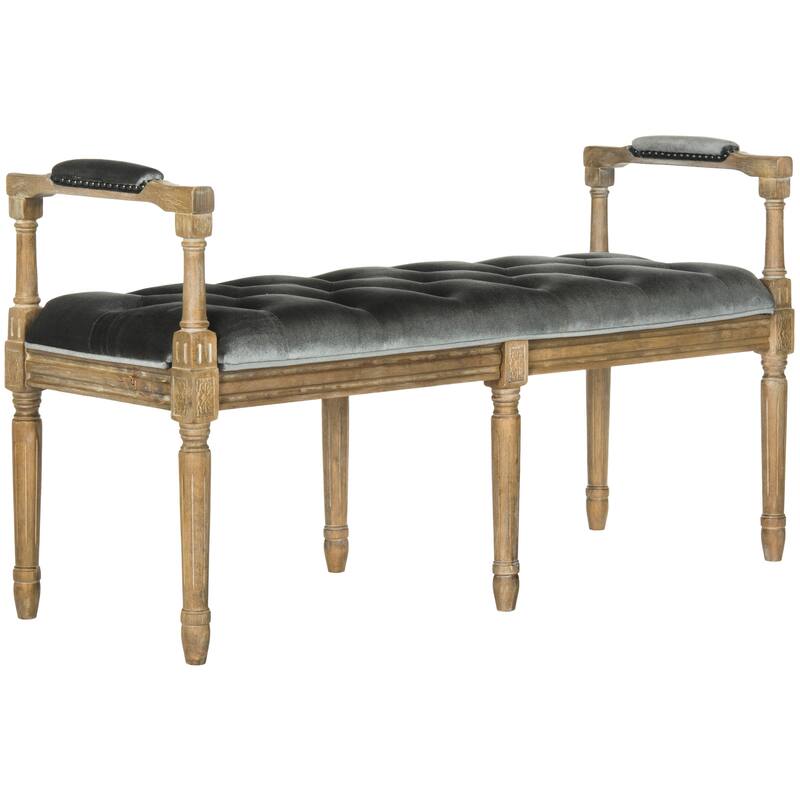 SAFAVIEH Nigjare Tufted Bench - 47.5" x 17.3" x 27" - 47.5" x 17.3" x 27" - 48Wx17Dx27H