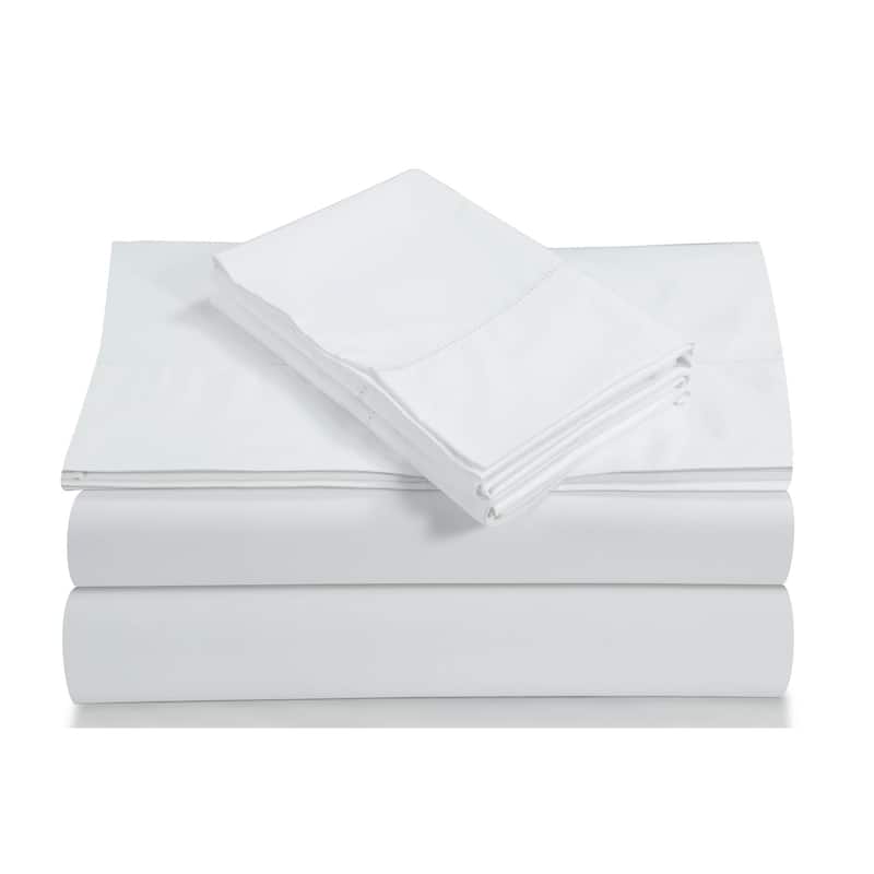 Egyptian Cotton 800 Thread Count Deep Pocket Bed Sheet Set - Queen - White