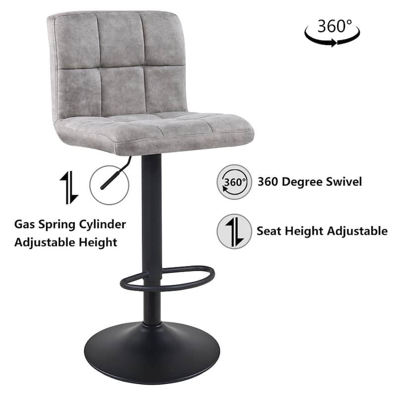 Swivel Adjustable Height with Armless Bar Stools