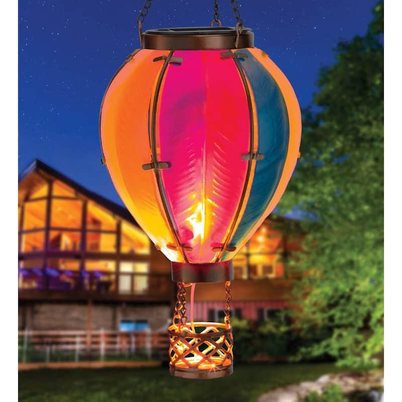 Hot Air Balloon Solar Lantern SM - Rainbow