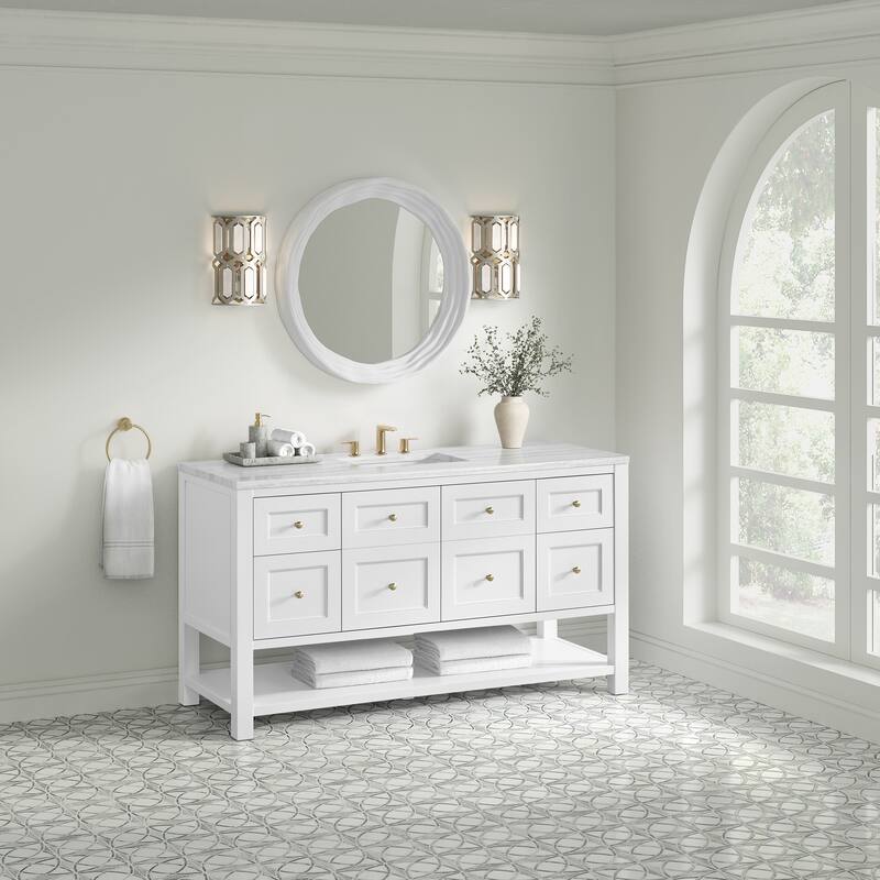 Breckenridge 60" Single Vanity, Bright White - 60S