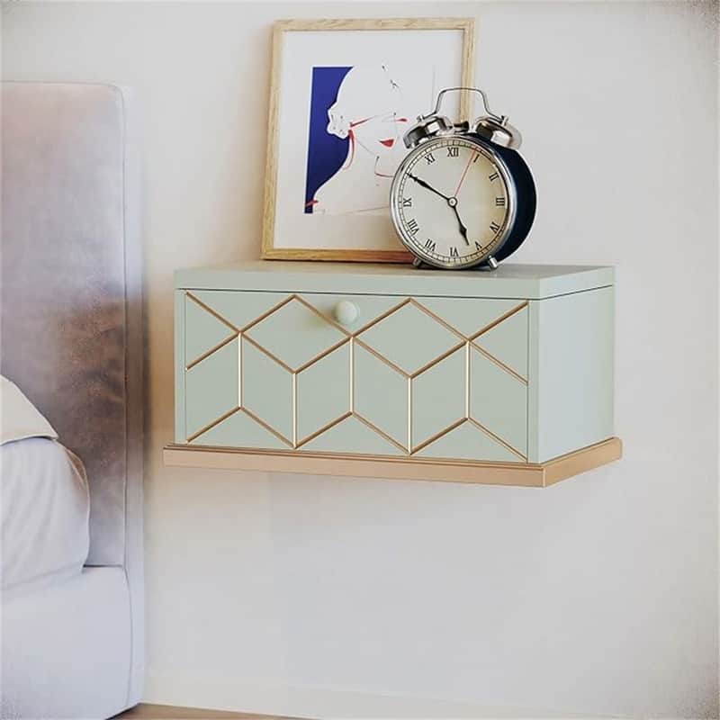 Floating Shelves for Wall - 15.4"D x 9"W x 7"H - Green