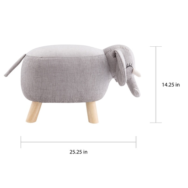 Taylor & Olive Grey Elephant Stool