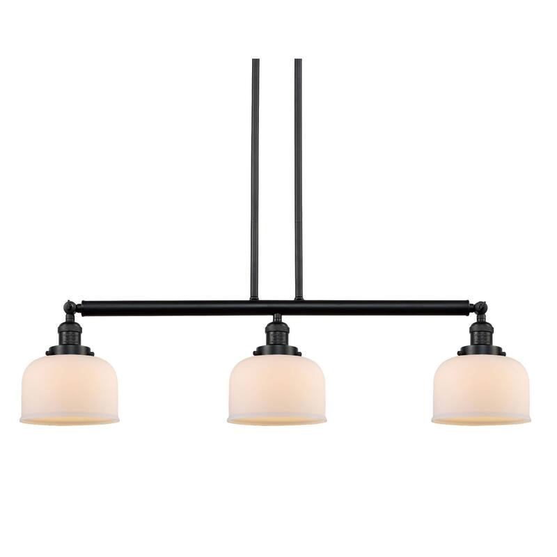 Innovations Lighting Large Bell 3 Light 41" Wide Linear Chandelier