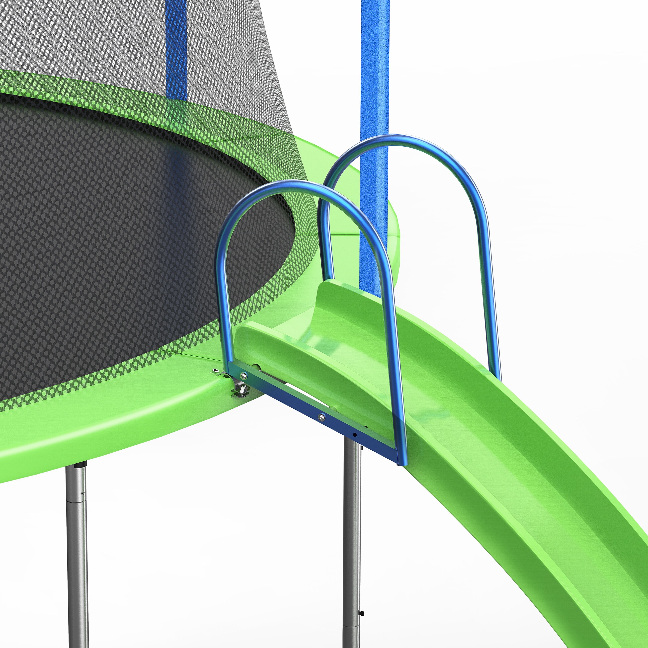 Trampoline with basketball hoop and slide hot sale
