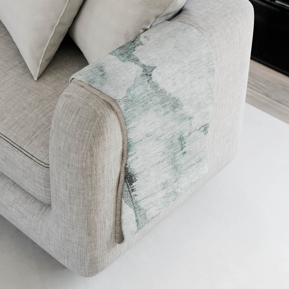 Premium Machine Washable Abstract Modern Sherpa Throw Blanket