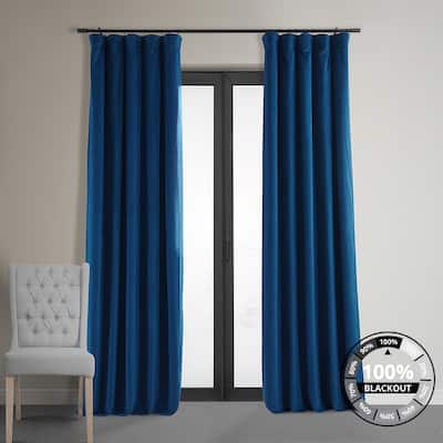 Exclusive Fabrics Signature Velvet Thermal Lined With 100% 4 Pass Blackout Curtains. (1 Panel)