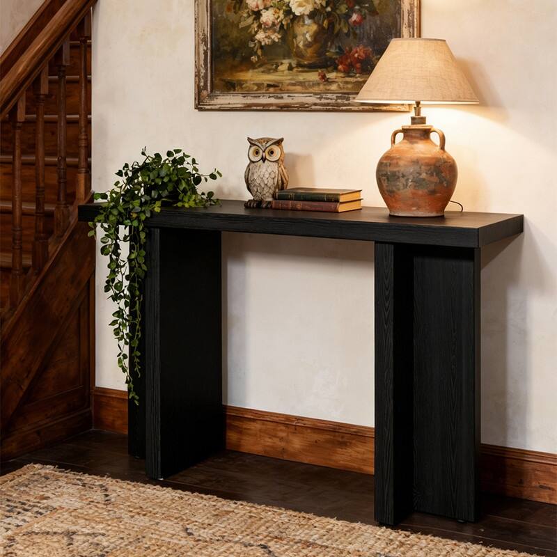 42''Modern Wooden Narrow Console Table for Entryway and Living Room