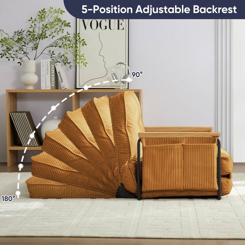 Mixoy Muti-Functional Folding Floor Sofa Bed,3-Seater,2-Seater,1-Seater Lazy Futon Sofa with 6 Position Adjustable Backrest