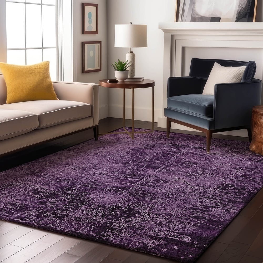 Premium Washable Super Soft Solid Abstract Mayfield Rug