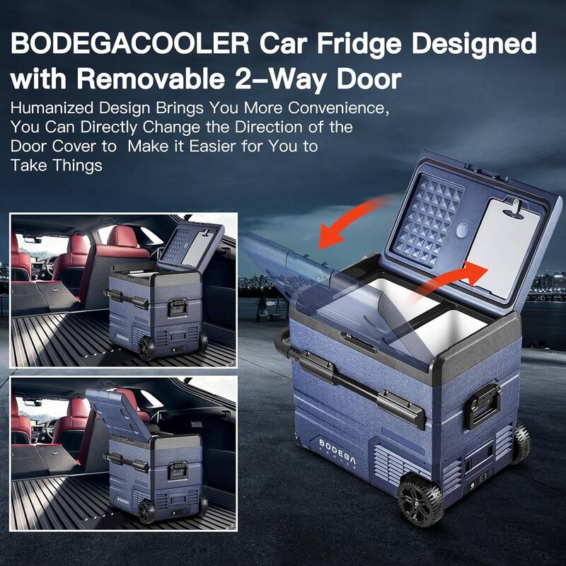 BODEGA Car Refrigerator,Dual Zone Cooler,Temp Independent,APP Control