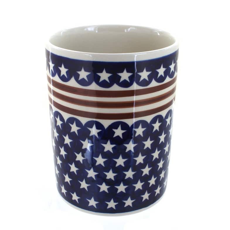 Blue Rose Polish Pottery 832 Zaklady Utensil Jar