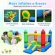 preview thumbnail 8 of 8, Gymax Inflatable Bounce House w/Slide & Large Jumping Area 550W Blower - Multicolor
