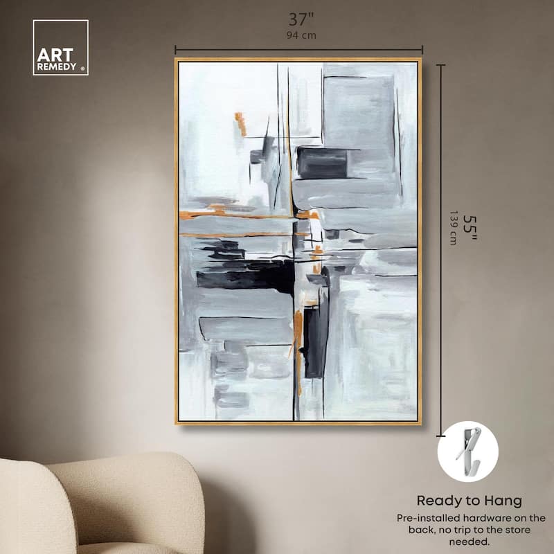Elegant Grey Shades II Canvas by Art Remedy