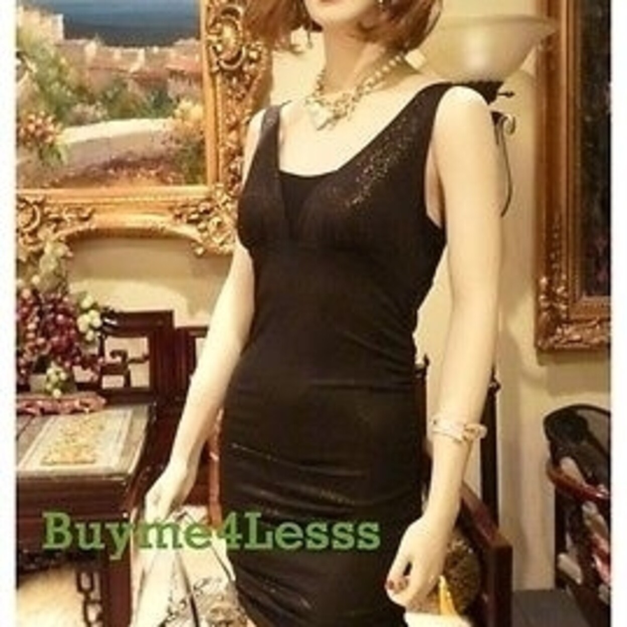 designer black mini dress