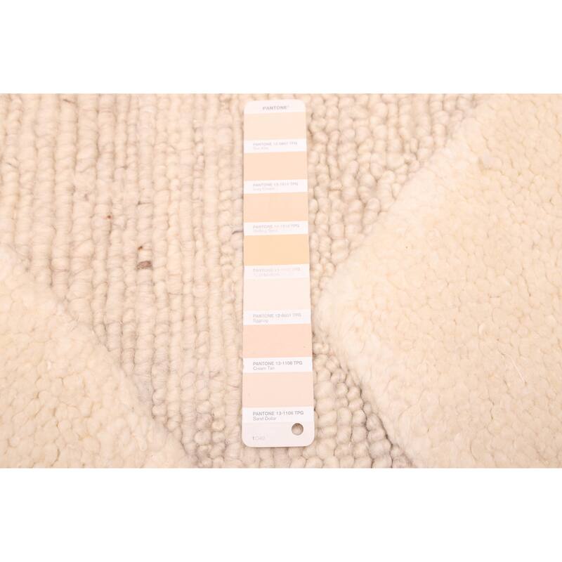 ECARPETGALLERY Hand-knotted Looma Beige Wool Rug - 8'2 x 10'0