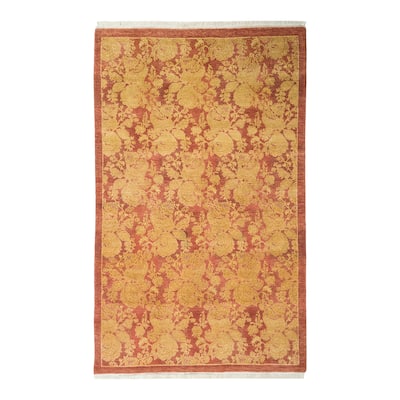 Overton Mogul, One-of-a-Kind Hand-Knotted Area Rug - Pink, 3' 1" x 5' 0" - 3' 1" x 5' 0"