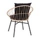 preview thumbnail 13 of 22, Indoor/Outdoor Rattan Rope Bistro Set, Glass Top Table & Cushions