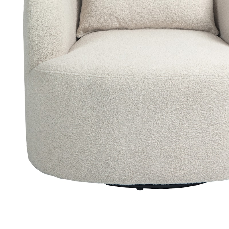 Single Accent Chair Teddy Swivel Barrel Chairs