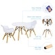 preview thumbnail 7 of 8, Gymax 3 Piece Kids Round Table Chair Set with 2 Arm Chairs White