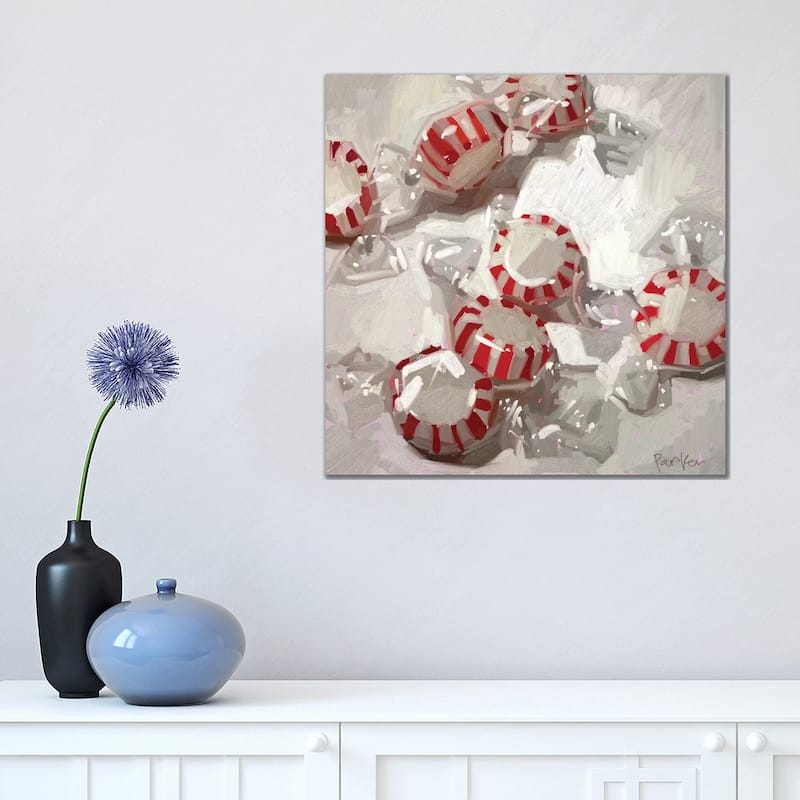 iCanvas "Peppermint Party" by Teddi Parker Canvas Print - 18x18x1.5