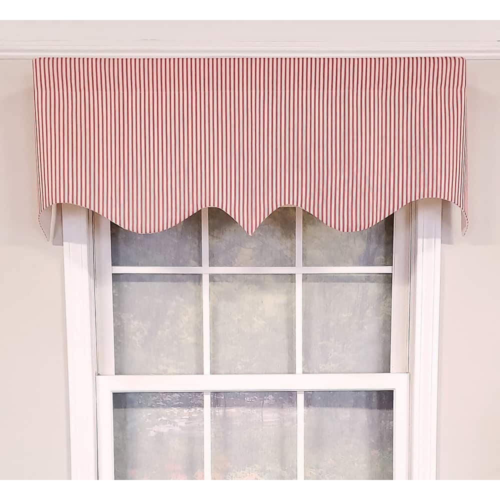 RLF Home Design MG-Ticking Stripe Regal Window Valance