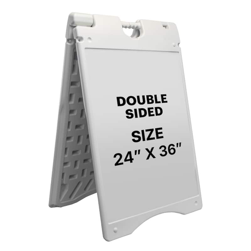 Jumbl 24 x 36 Duel Display Signage Stand ( White ) - White - overstock.com/bedbathandbeyond.com