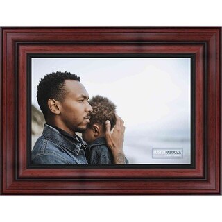 18x15 Traditional Mahogany Complete Wood Picture Frame with UV Acrylic ...