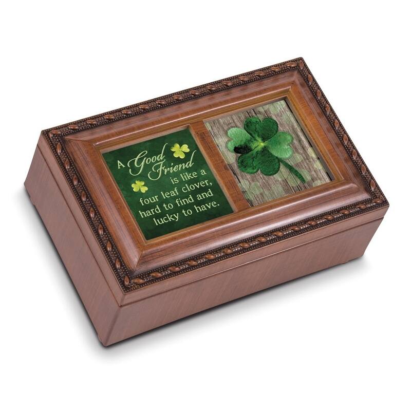 Curata A Good Friend with Clover Resin Music Box: When Irish Eyes Are Smiling