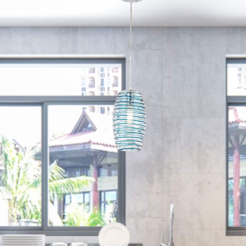 Maxax 1 - Light Clear/Chrome/Blue Single Pendant