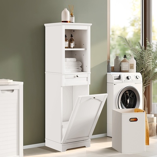 Moasis 53 Tall Tilt Out Laundry Hamper Bathroom Storage Cabinet On Sale Bed Bath Beyond 39098945