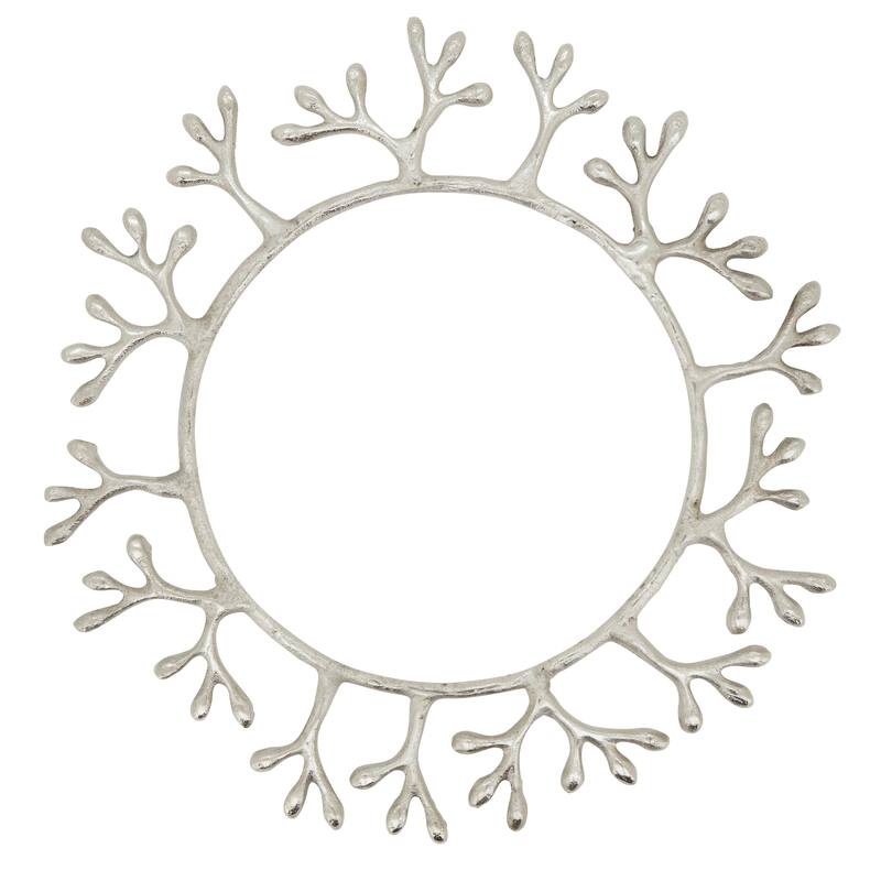 Berries Frame Charger (Set of 4) - Silver - 4 Piece