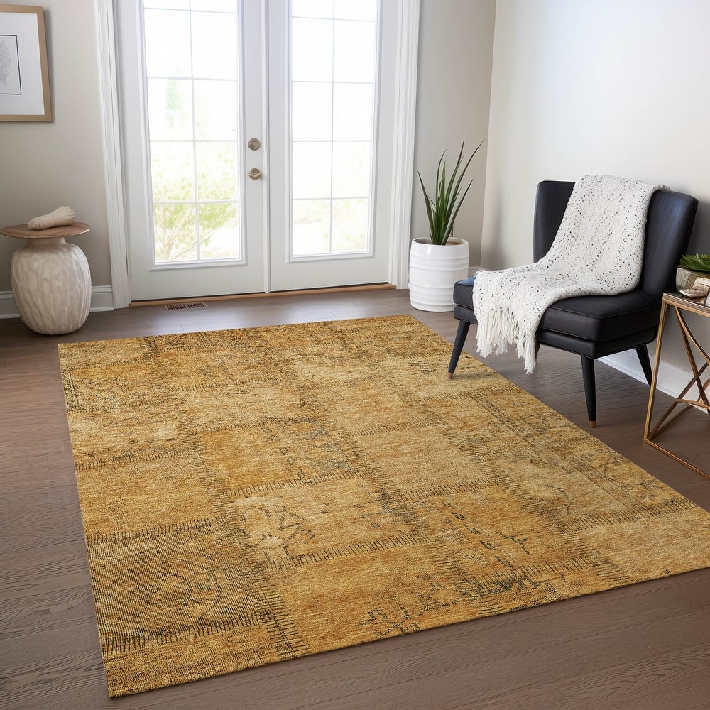 Machine Washable Indoor/ Outdoor Chantille Boho Traditional Rug