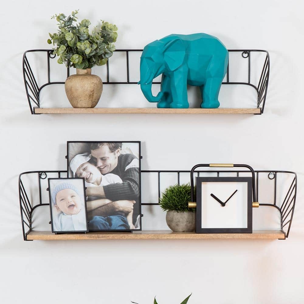 Santi Floating Wall Shelf - Set of 2 - 30.50" x 6" x 7"