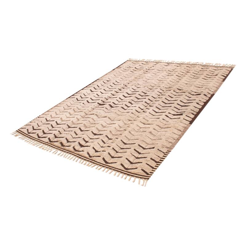 ECARPETGALLERY Hand-knotted Tangier Ivory Wool Rug - 8'10 x 11'10