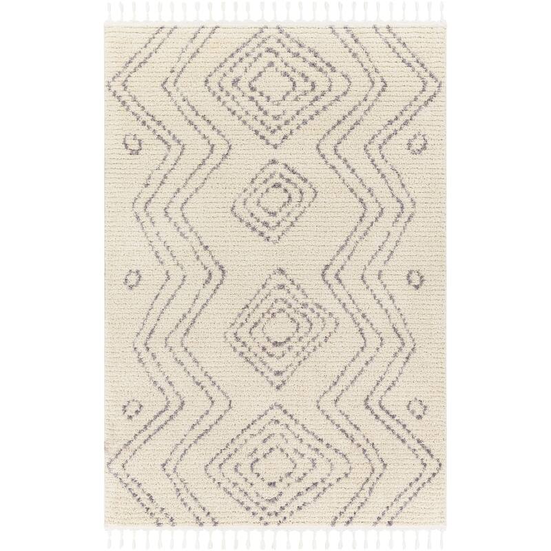 Livabliss Casual Casablanca Shag Tribal Area Rug