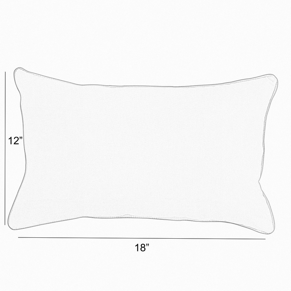 Sorra Home Sunbrella Outdoor Single Petite Flange Pillow Set of 2