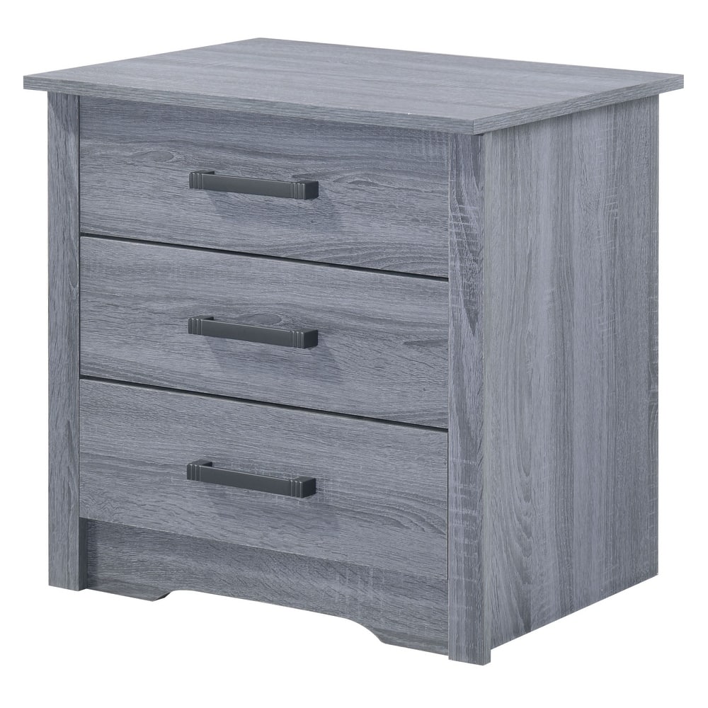 Hudson 3-drawer Nightstand