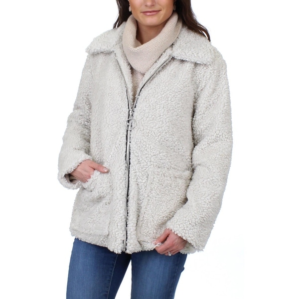 teddy jacket white