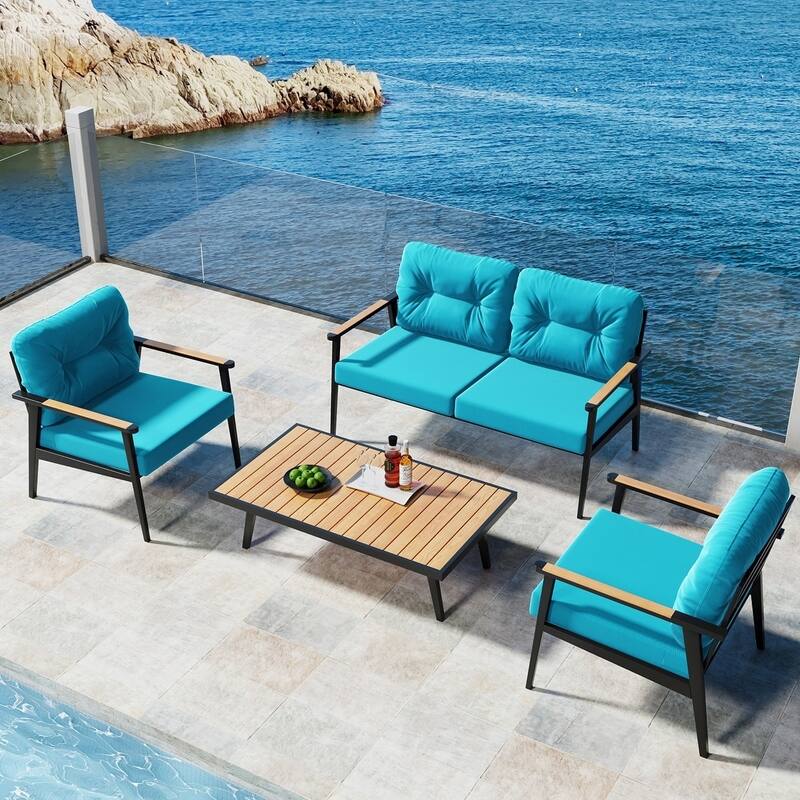 WINSOON 24x24 Inch Outdoor Deep Seat Cushion Set,Waterproof and Resistant